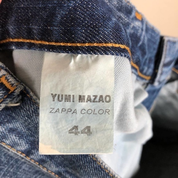 YUMI Mazao Jeans Womens 44 Blue Medium Wash Contrast Racer Stripe Flared New - Picture 9 of 16